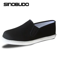 sinobudo martial arts traditional old beijing shoes kung fu tai chi shoes rubber sole unisex black 35 45