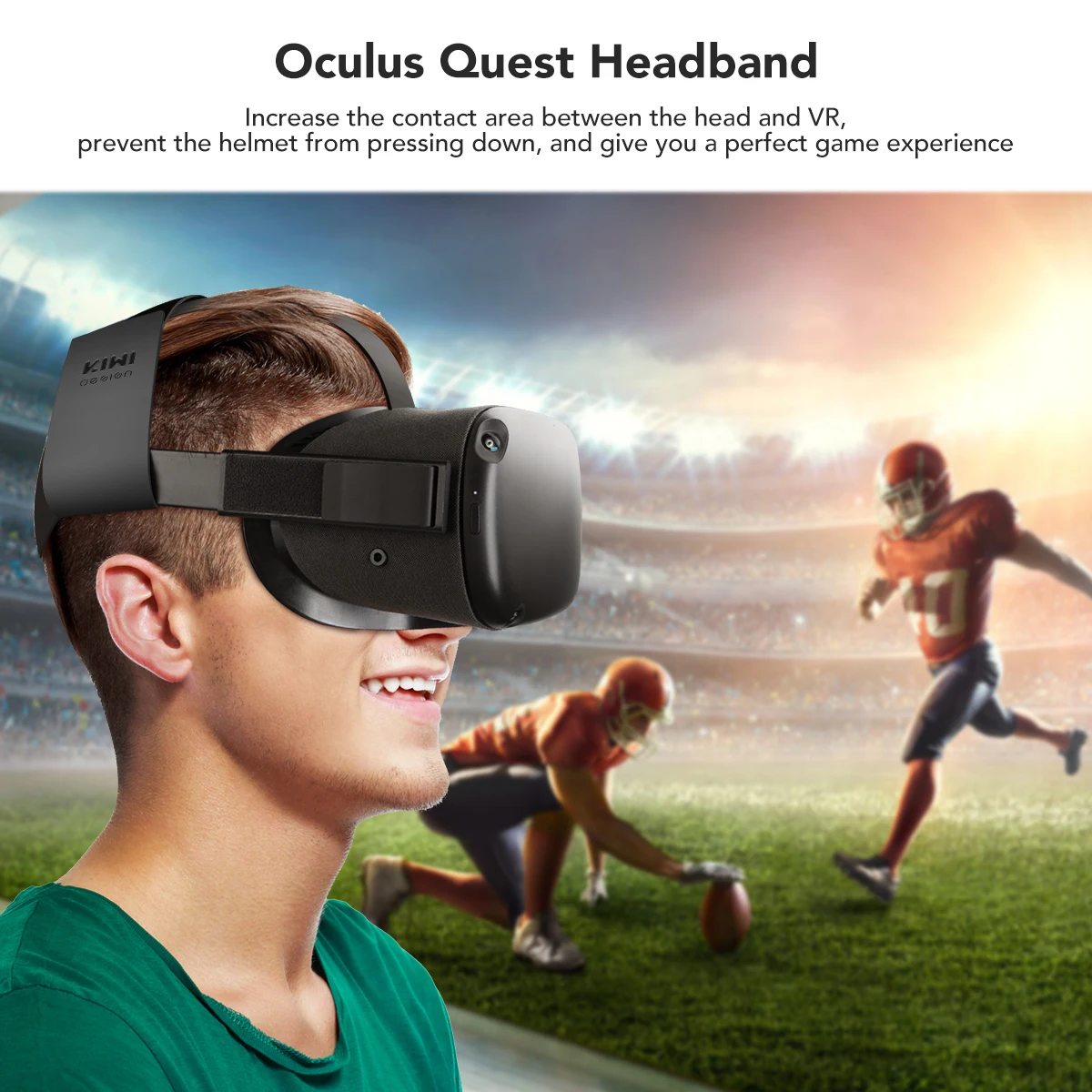 KIWI-дизайн повязка на голову ремешок для Oculus Quest с 1 парой костяшек ремень для Oculus Quest аксессуары для виртуального контроллера