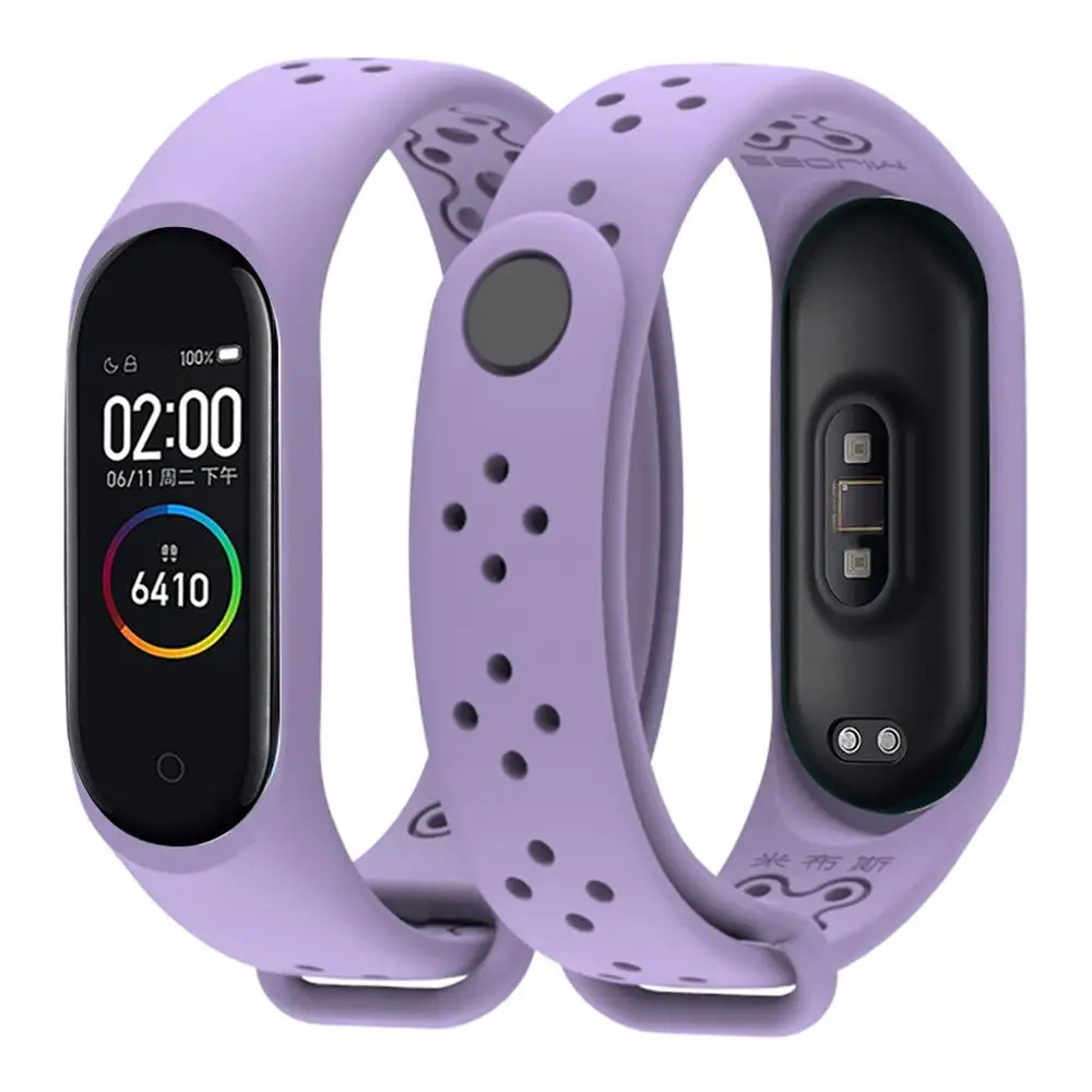 Силиконовый ремешок для умного браслета Xiaomi mi band 4 мягкие спортивные браслеты Mi NFC
