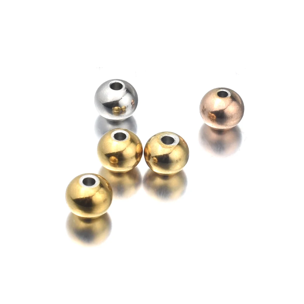 Бусины разделители подвески из нержавеющей стали Подвески розового золота 3 4 5 6 8