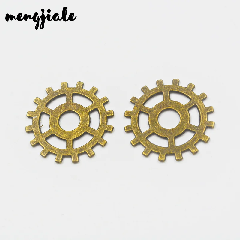 

12pcs/lot New Arrival Charm Gear Charms Antique Bronze Gearwheel Jewelry Charms Fit DIY Craft 25mm Dia.