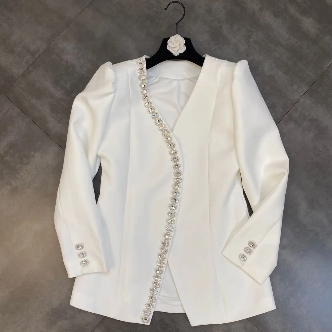 

ZCSMLL Turn-down Collar Black Women Blazer Long Sleeve Korean Fashion Solid Color 2021 New Summer Autumn Loose Jacket