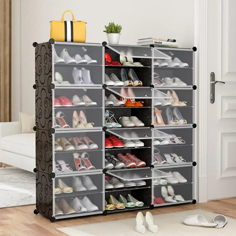 

8-уровневые Шкафы для обуви, Компактный органайзер для самостоятельной сборки, стеллаж для обуви для домашней мебели