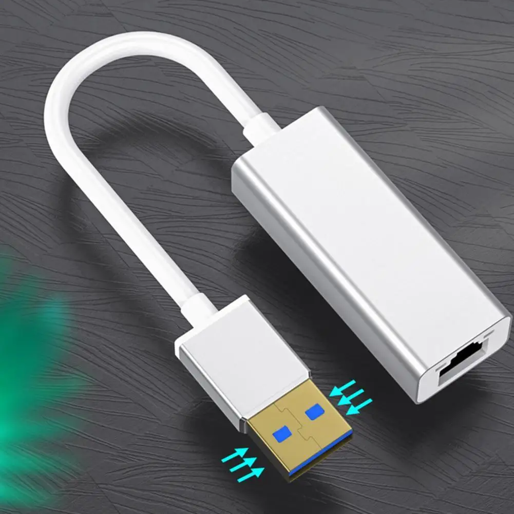 Сетевой адаптер RTL8153 с USB 3 0 на RJ45 практичная гигабитная карта Ethernet из