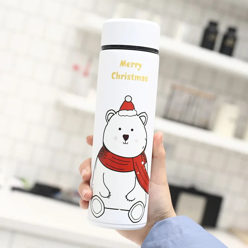 Рождественская Термокружка Из нержавеющей стали с двойными стенками кружка для