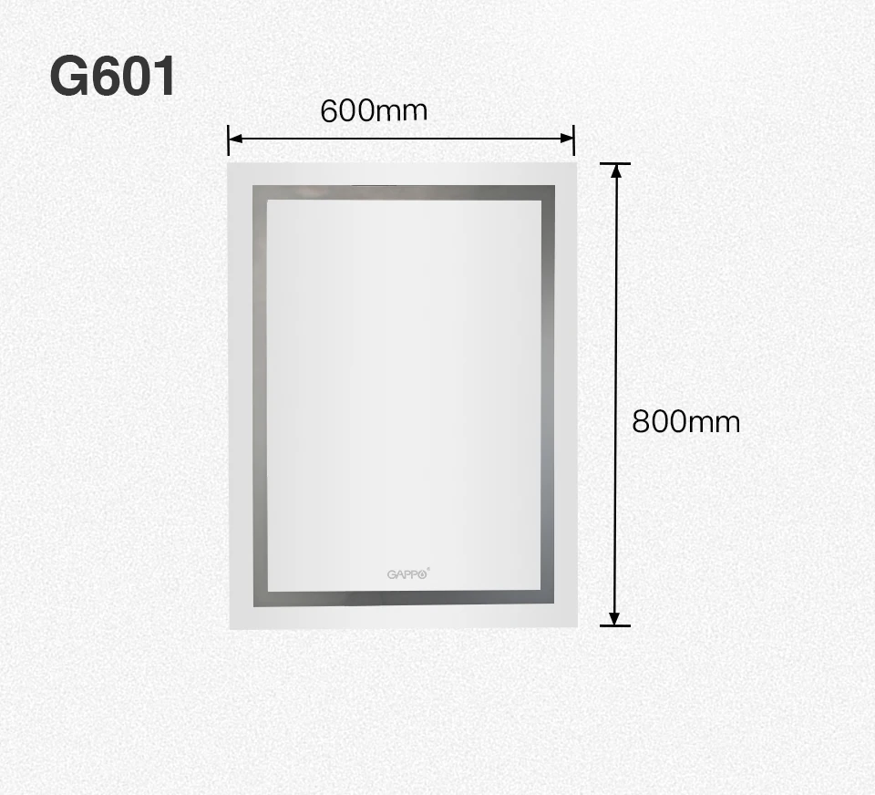 Gappo зеркала для ванной Led косметическое зеркало настенный светильник s ванная комната зеркала для макияжа прямоугольный сенсорный переключатель Регулируемый Светильник