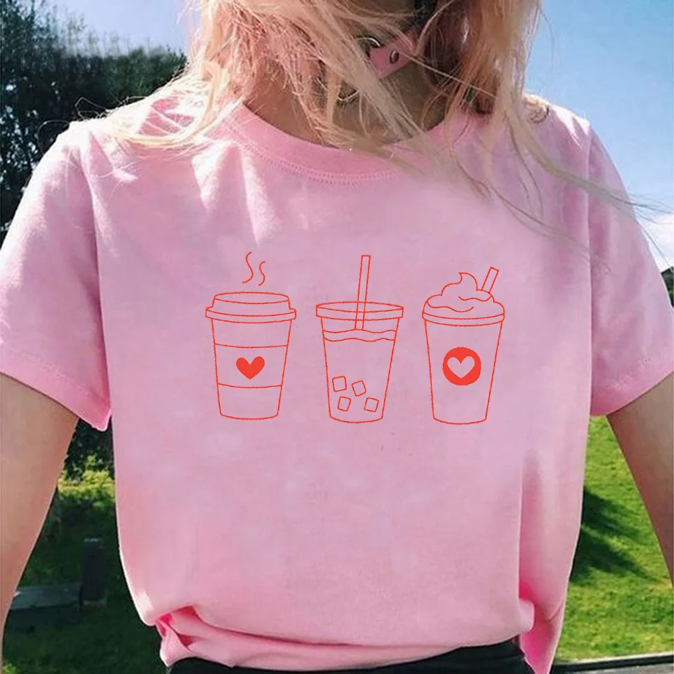 Футболка женская с принтом кофе в стиле 90-х | Женская одежда