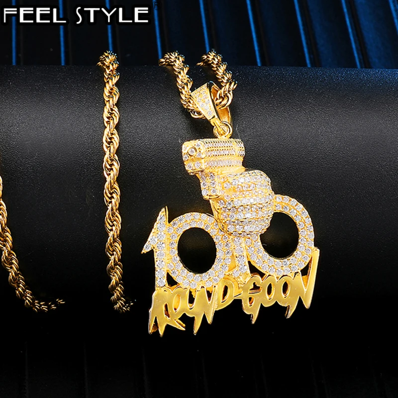 100 ожерелье стразы в виде ружья цепочка золотого цвета подвески и ожерелья для