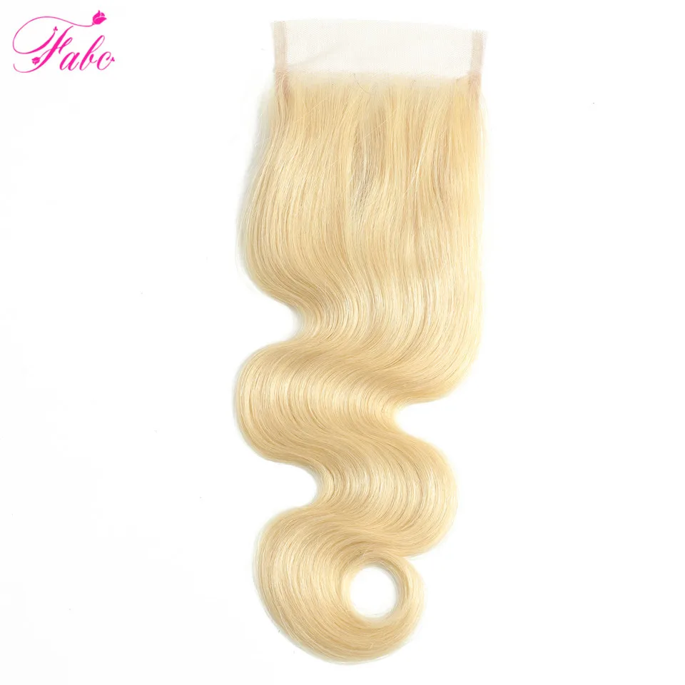 FABC волосы 613 пучки с закрытием бразильские Remy натуральные кудрявые волос