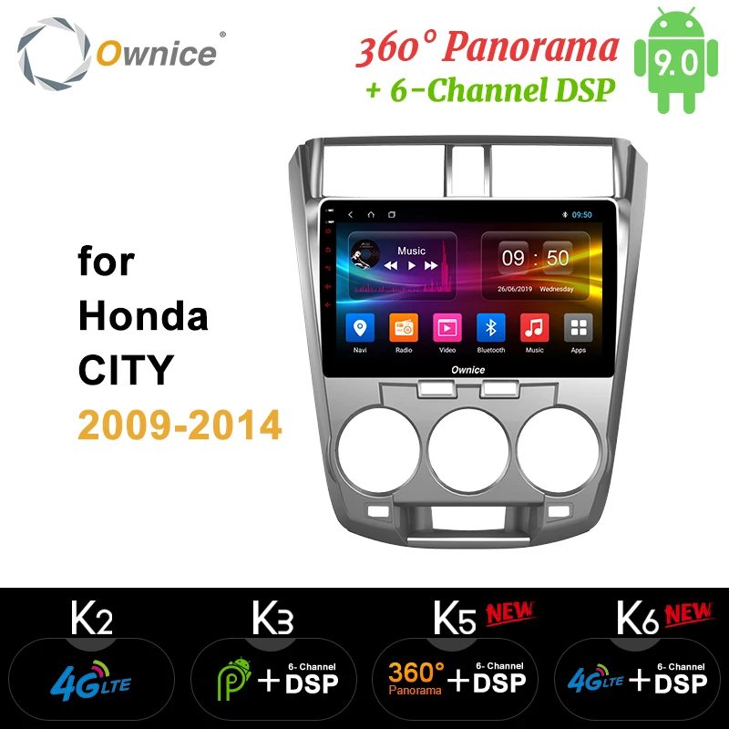 Ownice Android 9 0 Octa Core DSP 4G LTE SPDIF k3 k5 k6 автомобильный радиоплеер GPS DVD для HONDA CITY 2009 2010 2011 2012