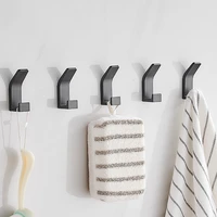 double hook blackwhite self adhesive towel hook for bathroom wall clothes hook bedroom storage hanger hook kitchen accessories