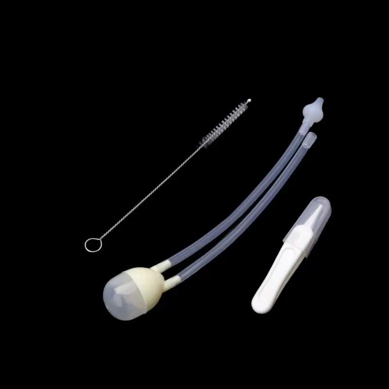 

W3JF 3pcs Baby Care Set Newborn Safety Nose Cleaner Kids Vacuum Suction Nasal Aspirator Set Infants Flu Protections Accessories