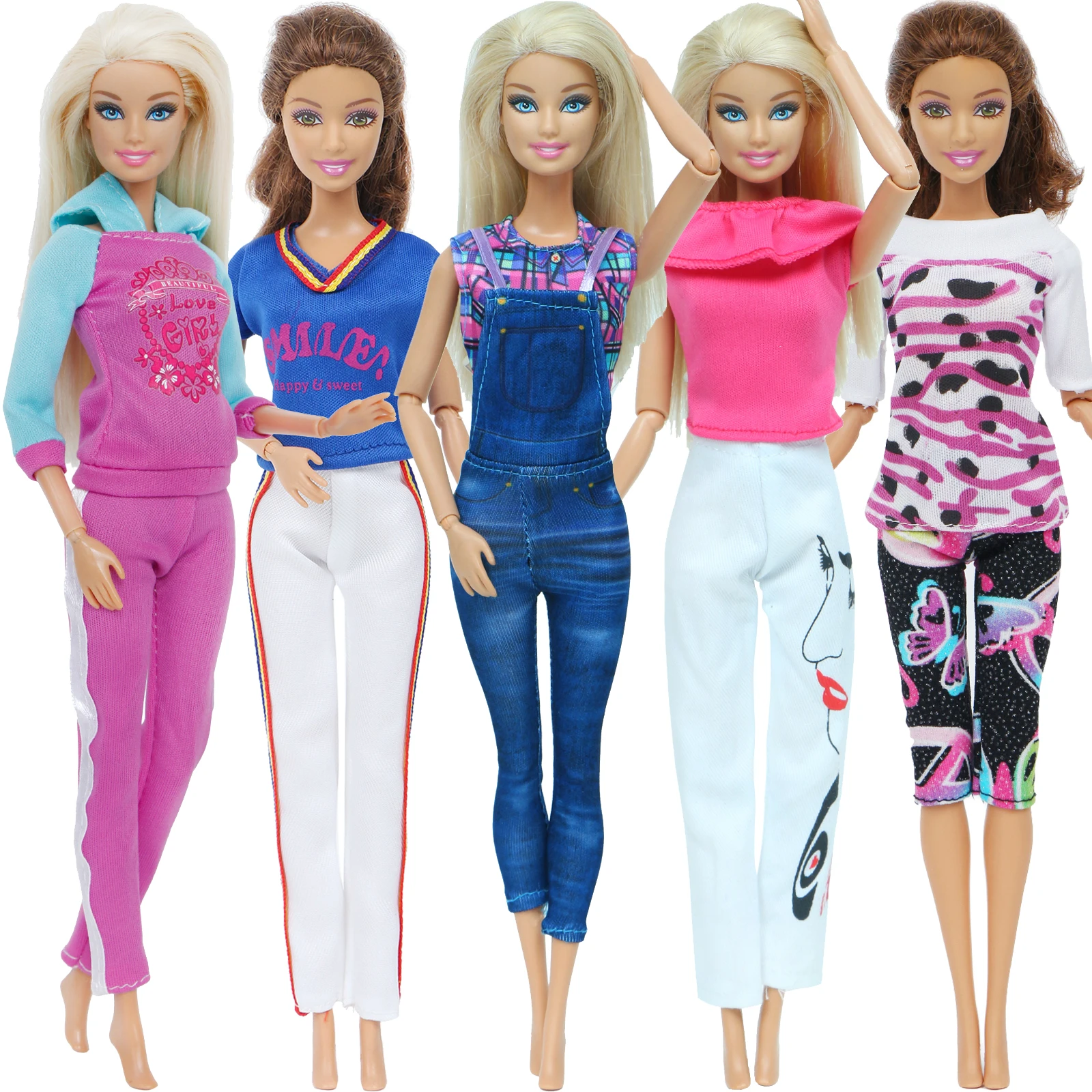 5 шт. блузка и брюки для куклы Барби|clothes for barbie|clothes barbie dollsfor |