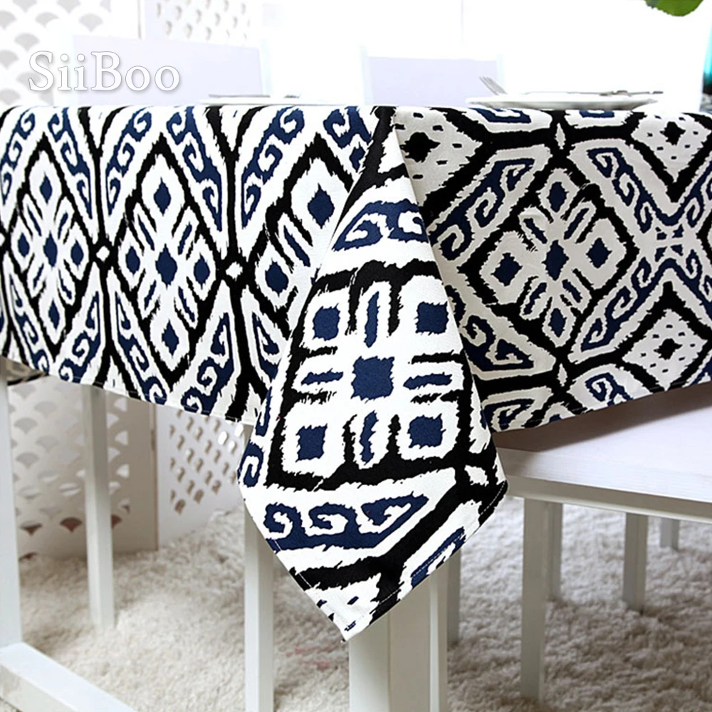 Плотная холщовая скатерть из 100% хлопка в литературном стиле 140*220 см для чайного