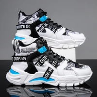 mens shoes trainers walking man shoe spring men sports shoes high top white sneakers streetwear comfortable chunky sneakers