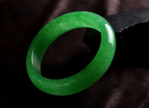 

LETSFUN Fine Jewelry Chinese Natural Beautiful Emerald Green Nephrite Jade Bangle Bracelet Free Shipping