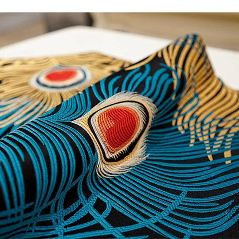 

home decoration Cushion Cover Peacock Feather Pillow Cover Soft Cozy Home Decoration for Living Room Sofa Room Color Block