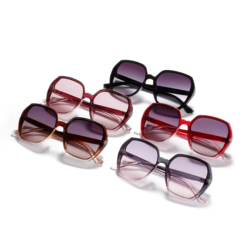 

color 2021 Two Free shipping gradient fashion retro sunglasses