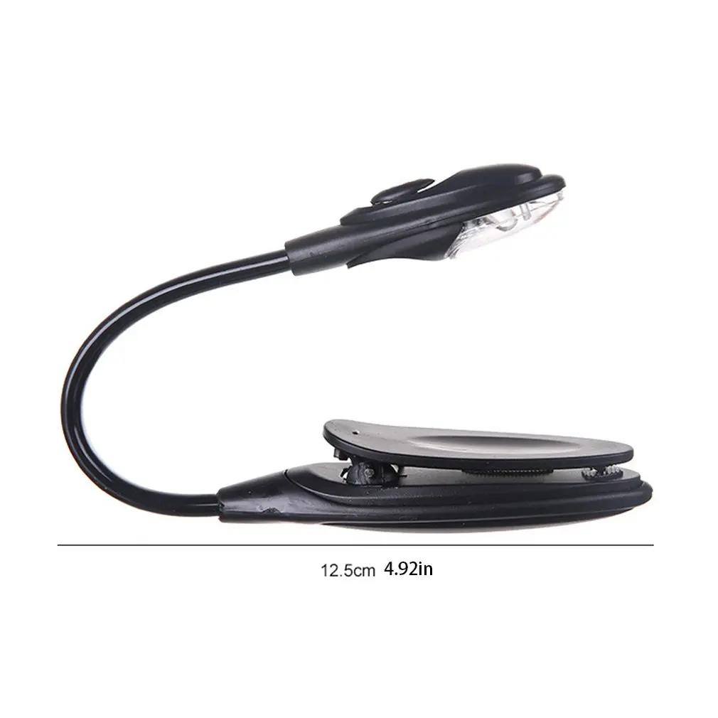 

Reading Light LED Book Light Stepless Brightness Micro USB Rechargeable Clip On Lamp with Flexible Goose Neck
