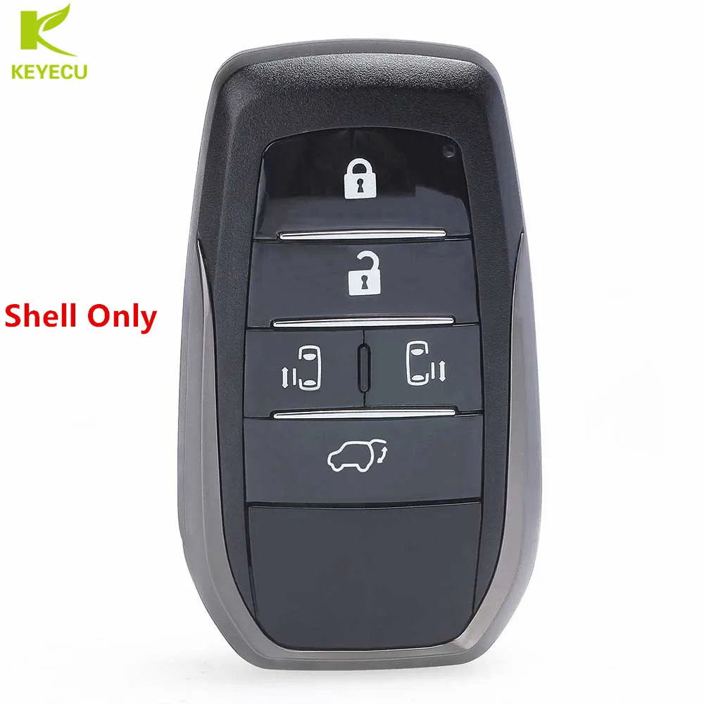 Запасной смарт чехол KEYECU для дистанционного ключа с 5 кнопками Toyota Alphard Previa Vellfire