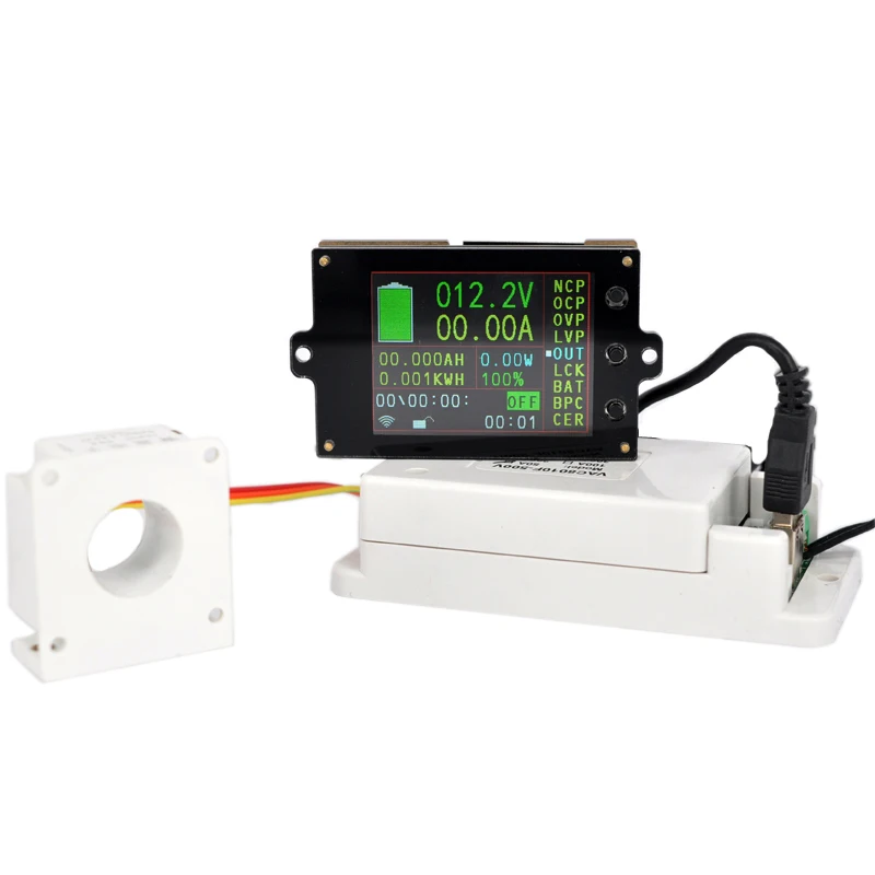 Измеритель заряда батареи беспроводной постоянный ток 500 В 500А Вольт Ампер Ач