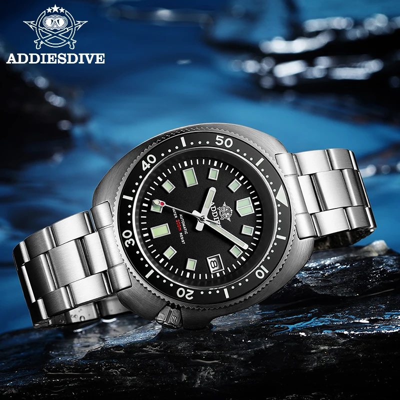 

ADDIES 1970 Abalone Dive Watch 200m Sapphire C3 Luminous Calendar Japan NH35 Automatic Mechanical Steel diving Men's Watch