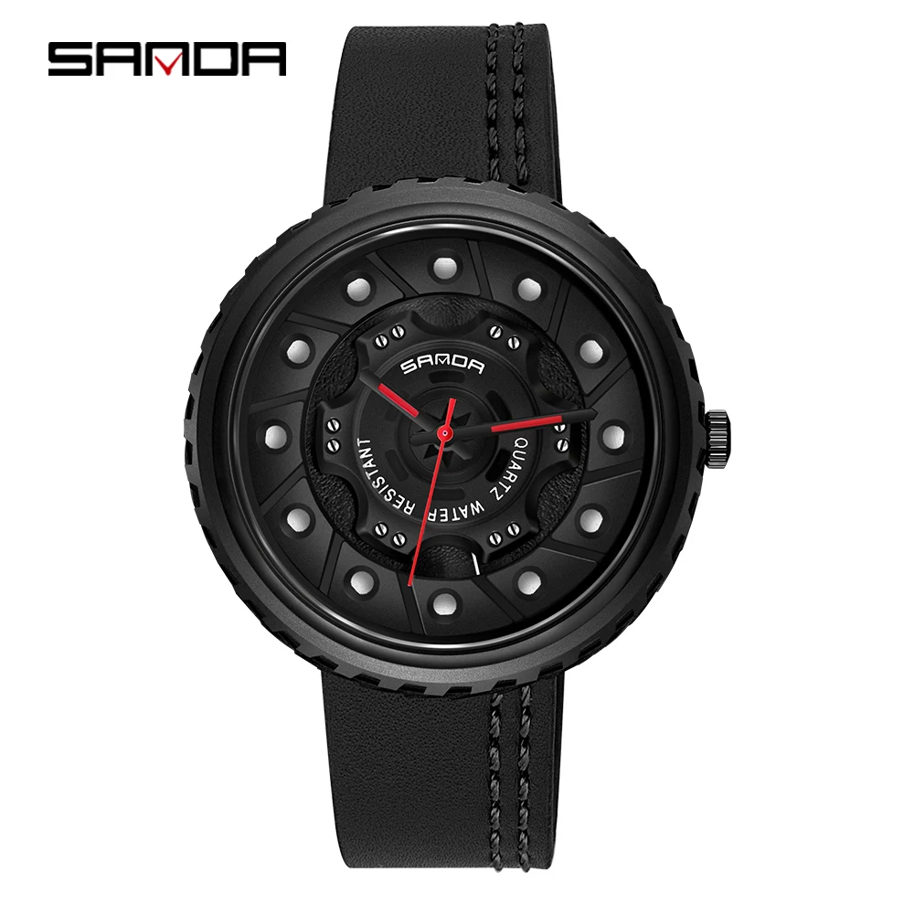 

SANDA 2020 New Design Mens Watches Fashion Quartz Watch For Men Leather Straps Men's Wristwatch Casual Sport relojes para hombre