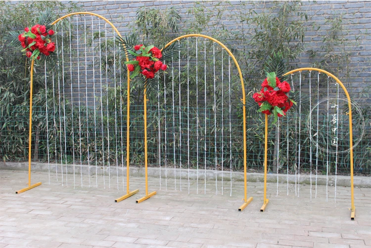 Золотые или белые свадебные цветы арки дорога приводит кристалл центральные