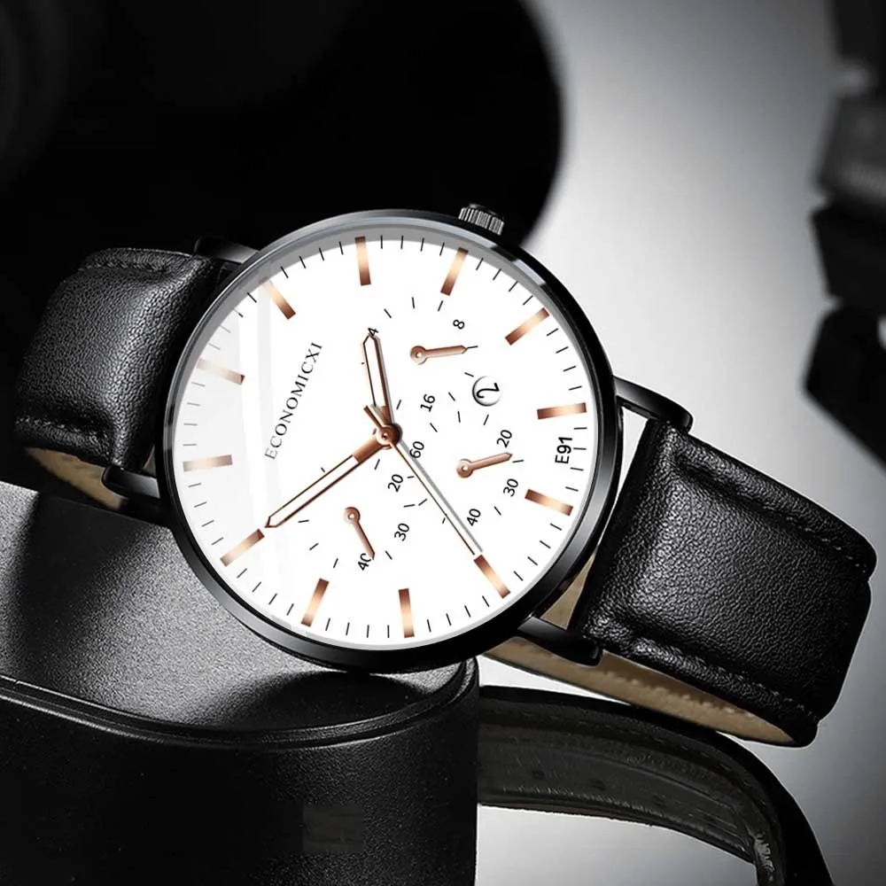 

Casual Personality Luminous Men's Watch Men Busine Luxury Sports Watch Analog Sport Leather Quartz Mens Watches Dropshipping