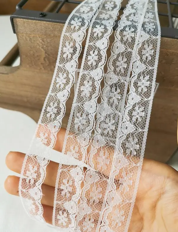 Нежная белая кружевная ткань 10 метров 1 7 см цветок венецианская отделка