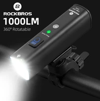 rockbros front bike light smart vibration 1000lumen sensing 4000mah headlight 5 modes usb led flashlight mtb bike accessories