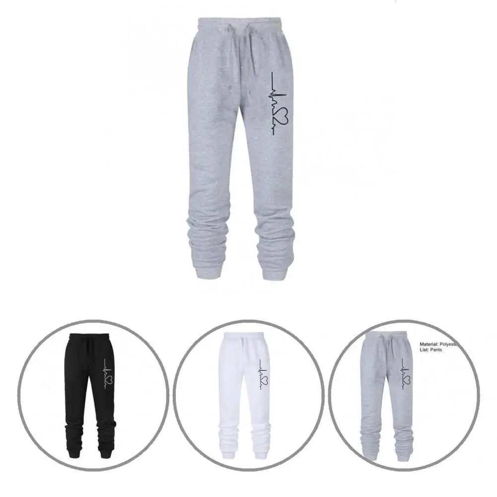 

Women Pants Thick Breathable Warm Heart Print Women Gym Pants Track Pants for Jogger