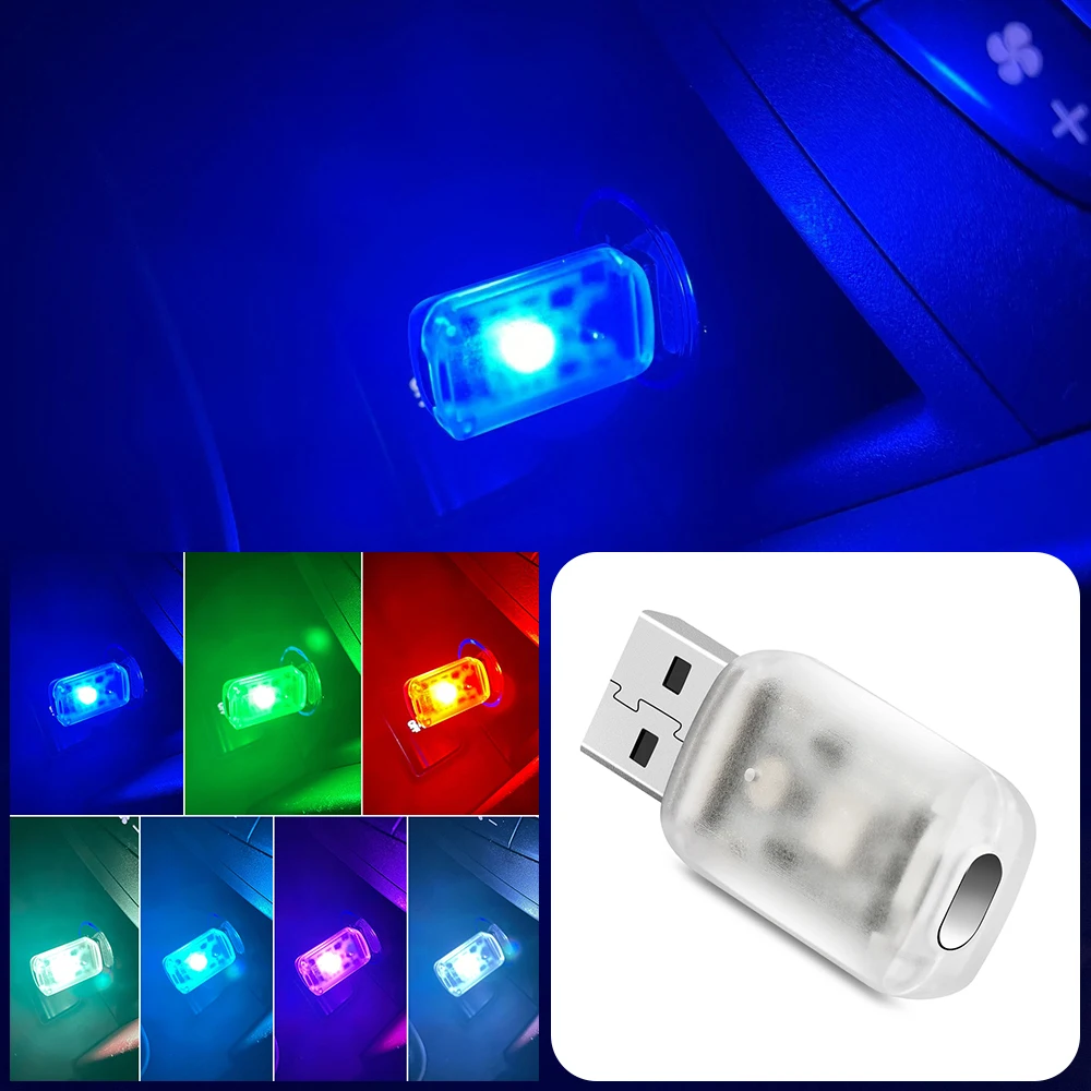Автомобильная светодиодная атмосферная декоративная лампа с сенсорным