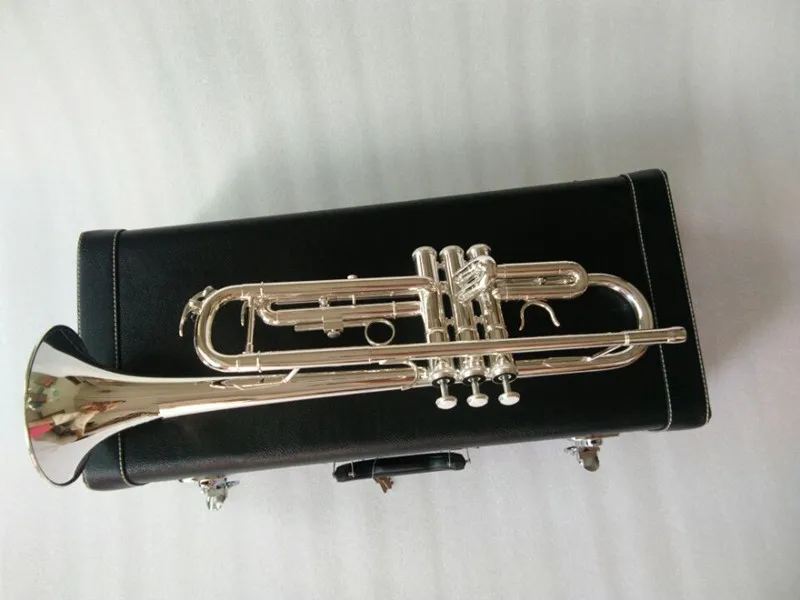 Новинка Stradivarius Серебряная труба музыкальный инструмент Bb плоская