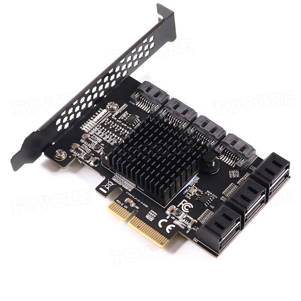 pcie на 10 портов sata 3 iii 30 6 гбитс ssd адапте