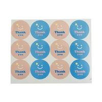 120pcs10 sheets funny diy thank you with smile face decorative diy sticker stationery school suppliesr stationery sticker