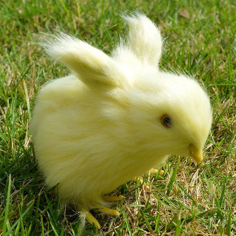 4 шт. жёлтый ребенок Цыпленок реалистичный пушистый фигурка из меха плюшевая