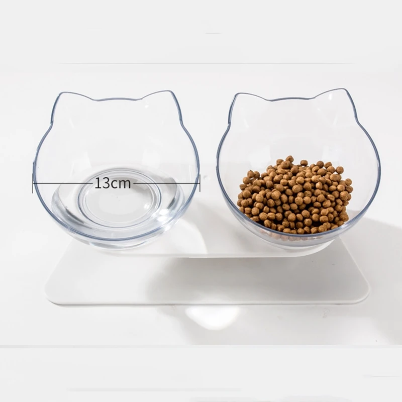 Миска для корма домашних животных прозрачная двойная Автоматическая питьевая