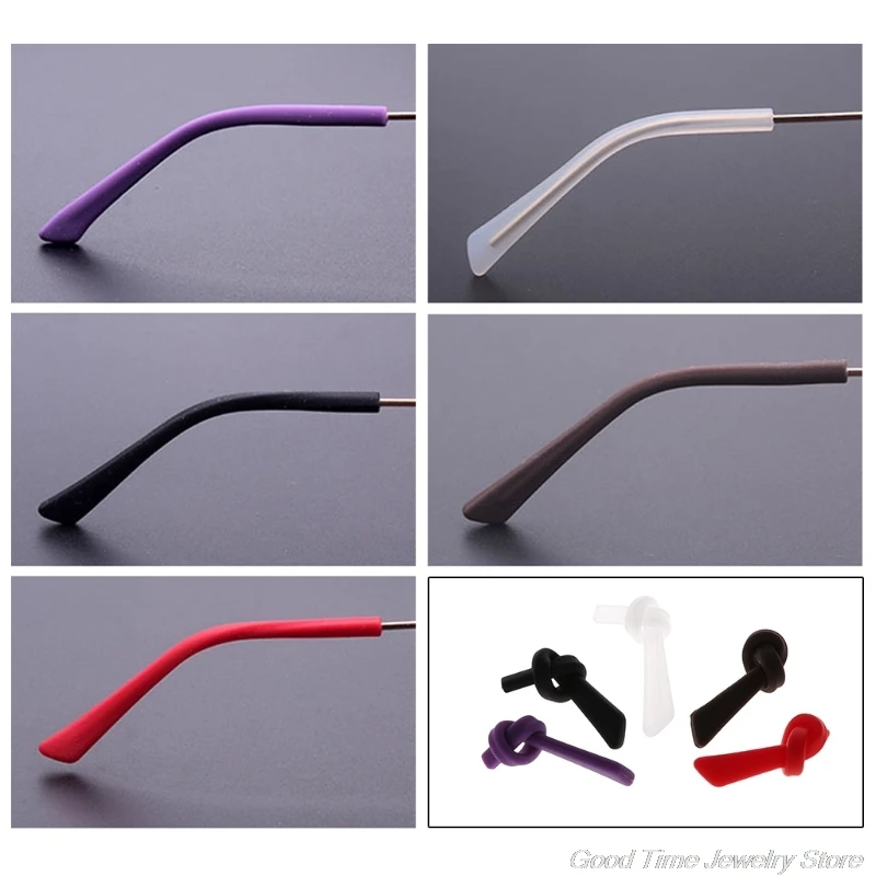 

Soft Silicone Anti Slip Eyeglasses Glasses Temple Tips Accessories Square Hole F19 21 Dropshipping
