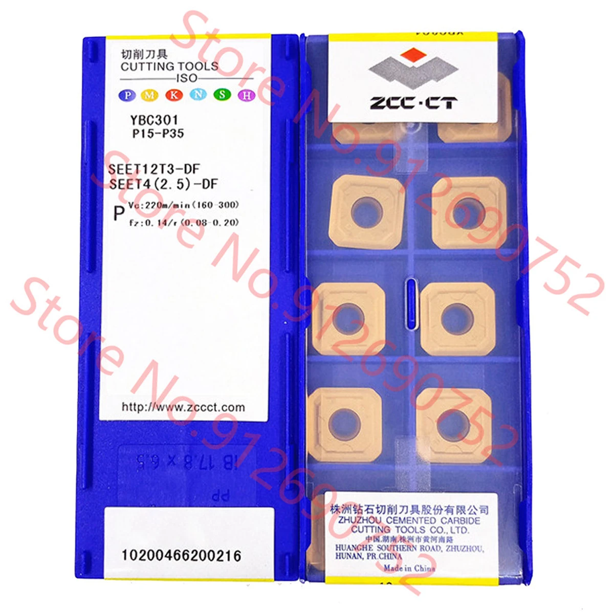 

SEET12T3-DM SEET12T3-DR SEET12T3-DF YBC301 ZCC.CT Cutting Carbide Insert CNC Lathe Tools