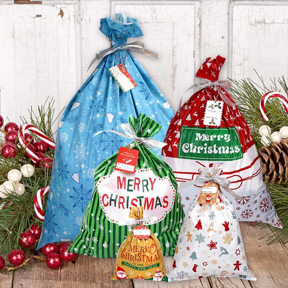 Behogar 22 шт Ассорти размер Рождественский Подарочный пакет пластиковые конфеты