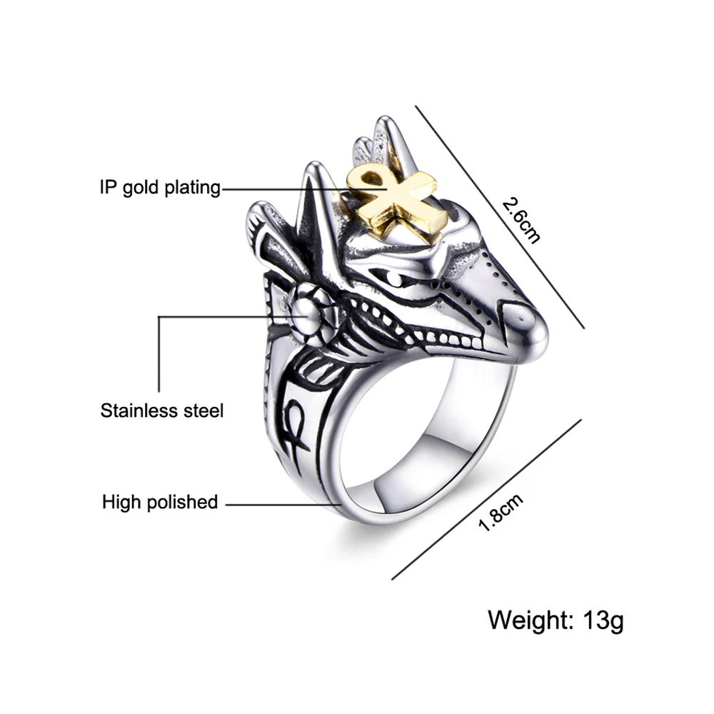 Мужское кольцо в стиле панк из нержавеющей стали | Украшения и аксессуары
