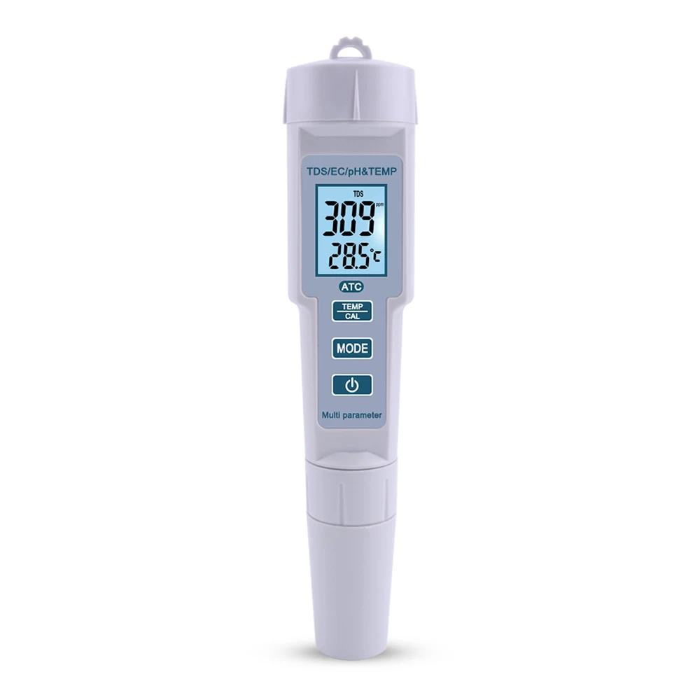 

4 in 1 PH/EC/TDS/Temp Meter Water Quality Test Meter High Accuracy Measurement LCD Display Measure Tool for Drinking Aquarium