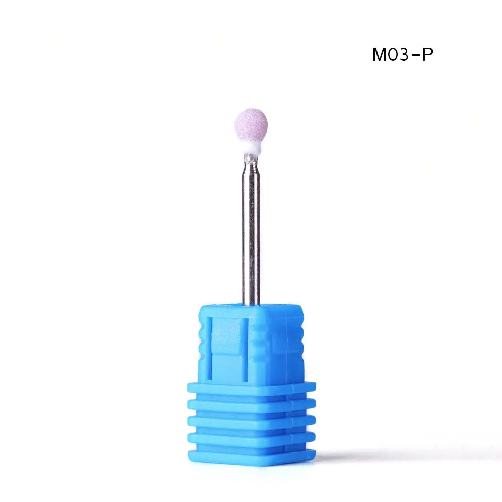 M03-P 1 шт. фрезы для ногтей сверло для ногтей резиновое Силиконовое керамическое полировочное пилки инструменты для электрического маникюра педикюра машина LA065-1 - Цвет: M03-P