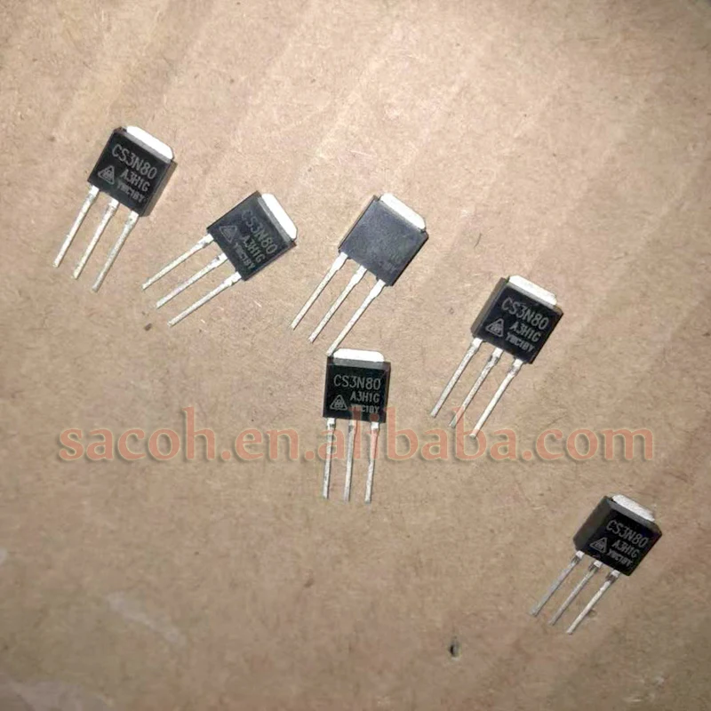 10Pcs CS3N80 or CS3N80A3 or CS3N80A8 or CS3N80F or CS3N80FA9 TO-251 3A 800V Power MOSFET