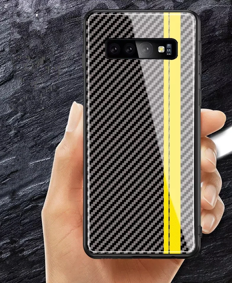 Роскошный силиконовый защитный чехол из закаленного стекла для samsung Galaxy S8 S9 S10 Plus