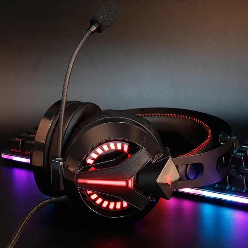 Игровая гарнитура 7 1 виртуальный объемный звук 3 5 мм Проводная игровая для ПК Xbox
