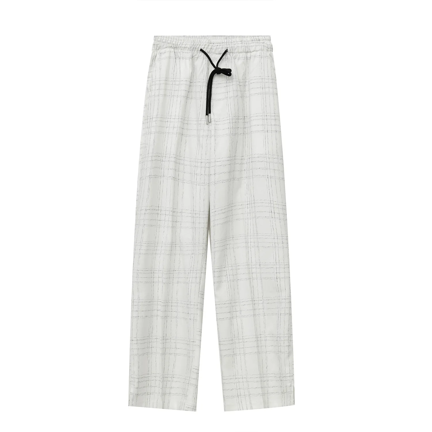 

MTL men's wear - 2021 spring new product lazy Plaid casual pants trend elastic waist loose pants men's wear