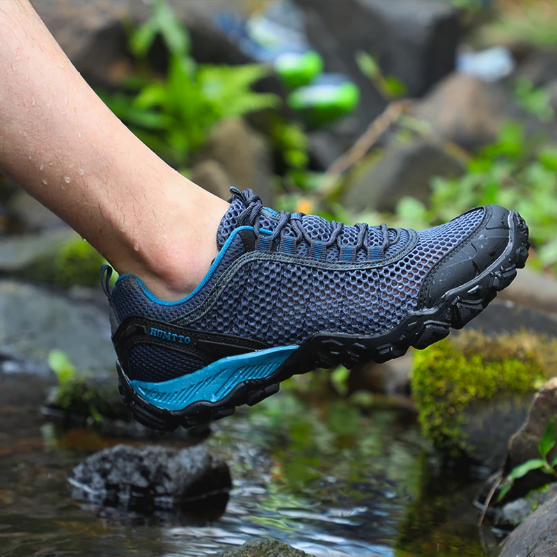 Jual HUMTTO Sepatu Hiking Sepatu Climbing Olahraga Luar Ruangan Sejuk Pria Sepatu Berburu Wanita Sneakers Trekking Sepatu Bot Pergelangan Kaki Sepatu Taktis