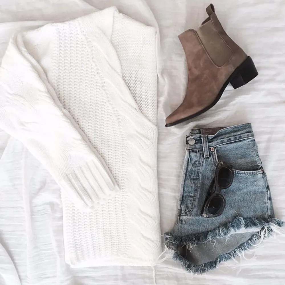 Winter Knitted Sweater Women 2018 Autumn White Pullover Sexy Deep v Neck Long Sleeve Jumpers Pull Femme sweter mujer | Женская одежда